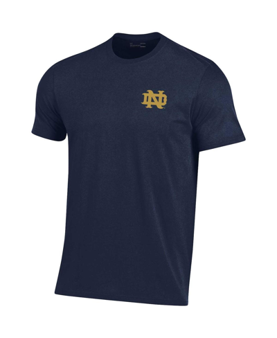 Shop Under Armour Men's  Navy Notre Dame Fighting Irish Domer 2-hit T-shirt