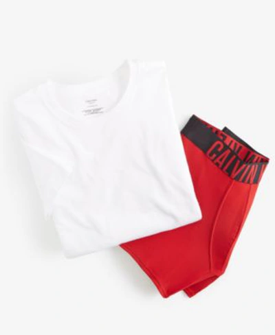 Shop Calvin Klein Mens Cotton Classics 3 Pk. Crewneck T Shirts Intense Power 3 Pk. Boxer Briefs In Black,grey Sky,white