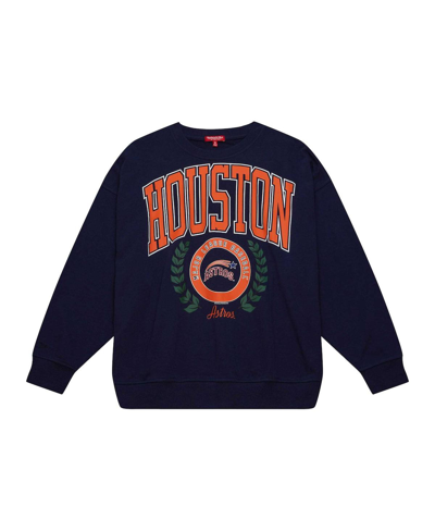Mitchell & Ness Women's  Navy Houston Astros Logo Lt 2.0 Pullover Sweatshirt In Navy