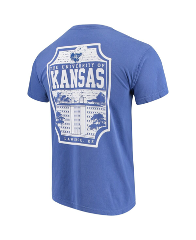 Image One Royal Kansas Jayhawks Comfort Colors Campus Icon T-shirt In Royal