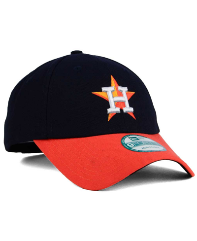 Shop New Era Houston Astros The League Classic 9forty Adjustable Cap In Navy,orange