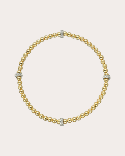 Shop Zoe Lev Women's Diamond & 14k Gold 3mm Segment Beaded Bracelet