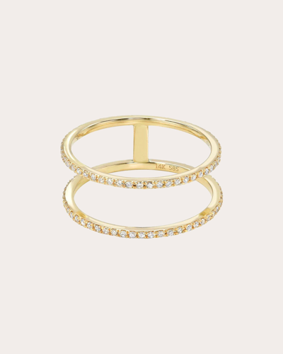 Shop Zoe Lev Women's Diamond Double Eternity Ring In Gold