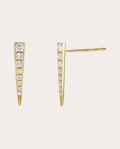 Shop Zoe Lev Women's Diamond Dagger Stud Earrings In Gold