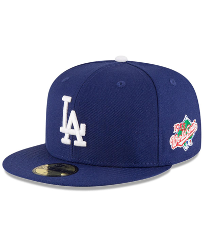New Era Royal Los Angeles Dodgers 1988 World Series Champions Citrus Pop Uv 59fifty Fitted Hat In Navy