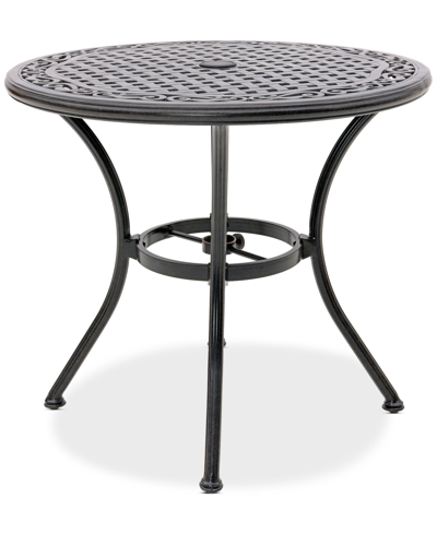 Shop Agio Wythburn Mix And Match 32" Round Cast Aluminum Outdoor Bistro Table In Pewter Finish