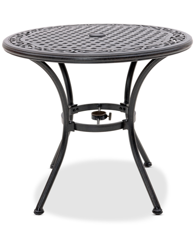 Agio Wythburn Mix And Match 32" Round Cast Aluminum Outdoor Bistro Table In Pewter Finish
