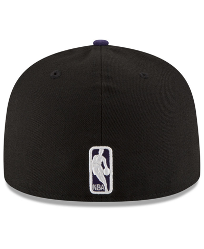 New Era Los Angeles Lakers Basic 2 Tone 59fifty Fitted Cap In Black,purple
