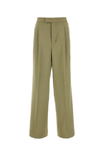 Shop Ami Alexandre Mattiussi Ami Woman Green Viscose Blend Pant