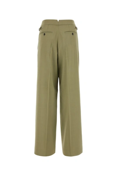 Shop Ami Alexandre Mattiussi Ami Woman Green Viscose Blend Pant