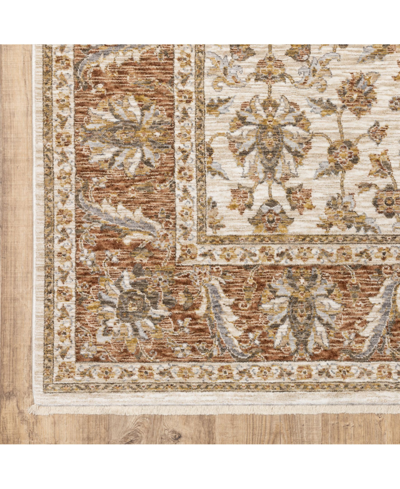Jhb Design Maharaja 5091z Rust And Ivory 3'3" X 5' Area Rug In Rust,ivory