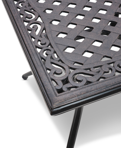 Shop Agio Wythburn Mix And Match 20" Square Cast Aluminum Outdoor End Table In Bronze Finish