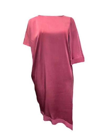 Pre-owned Marina Rinaldi Damen Pink Divinita Satinkleid In Rosa