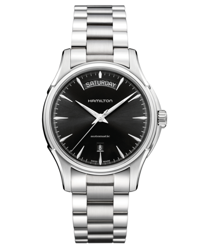 Shop Hamilton Watch, Men's Swiss Automatic Jazzmaster Day Date Stainless Steel Bracelet 40mm H32505131 In No Color