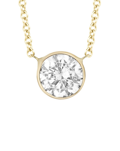 Shop Ariana Rabbani 14k Yellow Gold 16 Necklace With Bezeled Round Cu