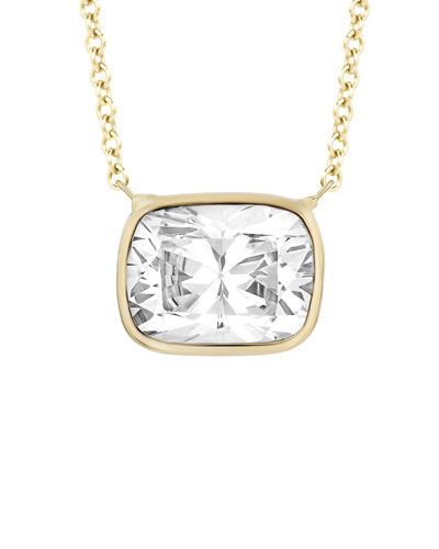 Shop Ariana Rabbani 14k Yellow Gold 16 Necklace With Bezeled Rectangl