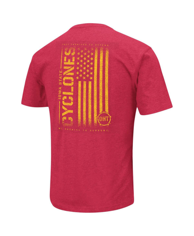 Shop Colosseum Men's  Cardinal Iowa State Cyclones Oht Military-inspired Appreciation Flag 2.0 T-shirt