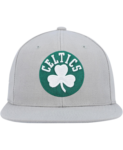 Mitchell & Ness Men's  Gray Boston Celtics Side Core 2.0 Snapback Hat In Gray