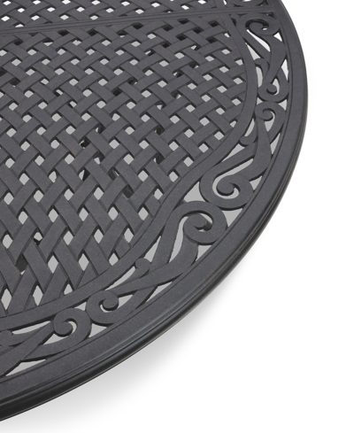 Agio Wythburn Mix And Match 60" Round Cast Aluminum Outdoor Dining Table In Pewter Finish
