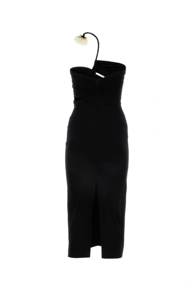 Shop Magda Butrym Woman Black Stretch Nylon Dress