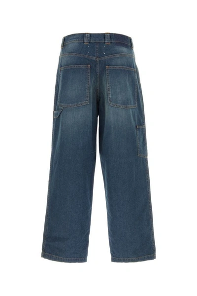 Shop Maison Margiela Man Denim Wide-leg Jeans In Blue