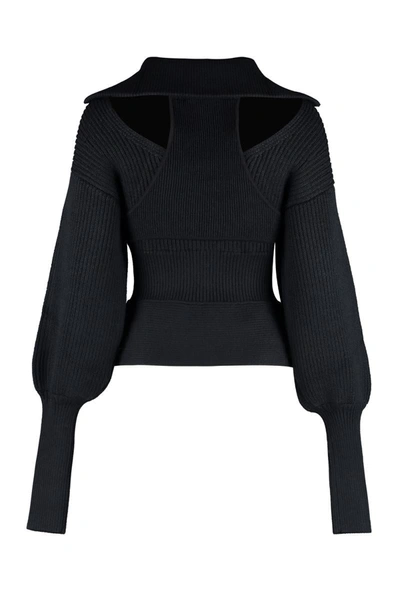Shop Andreädamo Andreādamo Turtleneck Merino Wool Sweater In Black