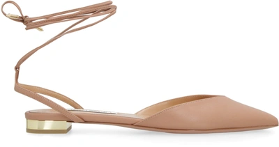 Shop Aquazzura Beyond Flat Sandals In Pink