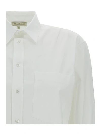 Shop Antonelli White Shirt With Patch Pocket In Cotton Woman