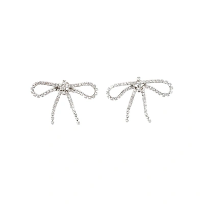 Shop Balenciaga Archive Ribbon Earrings Jewellery In Grey