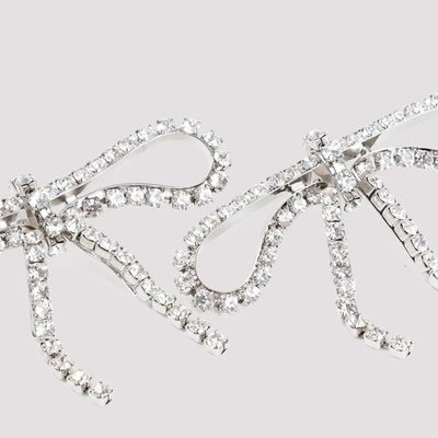 Shop Balenciaga Archive Ribbon Earrings Jewellery In Grey