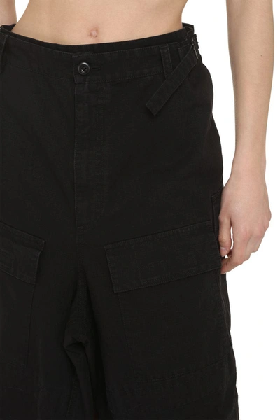 Shop Balenciaga Multi-pockets Skirt Pants In Black