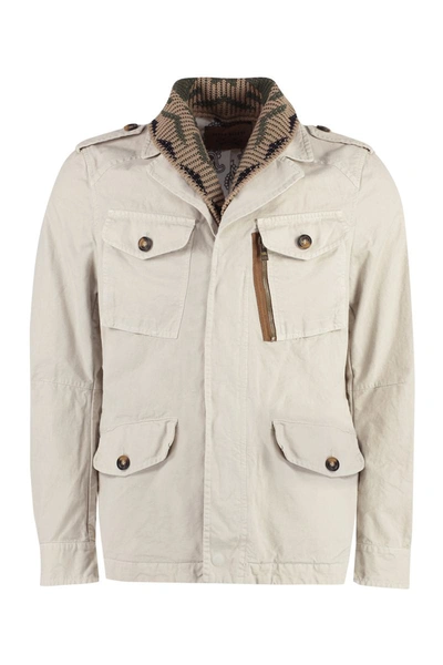 Shop Bazar Deluxe Durango Unlined Cotton Jacket In Beige