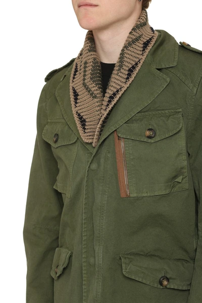 Shop Bazar Deluxe Durango Unlined Cotton Jacket In Green