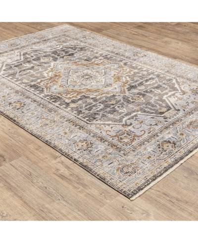 Jhb Design Maharaja 1803x Gray And Blue 3'3" X 5' Area Rug In Gray,blue