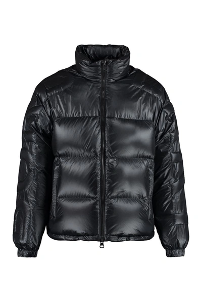 Shop Burberry Full-zip Down Jacket In Black