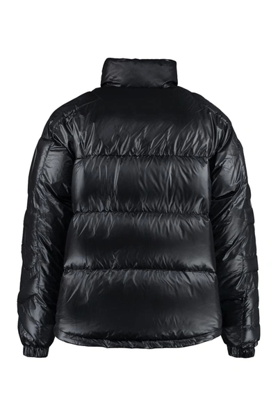 Shop Burberry Full-zip Down Jacket In Black