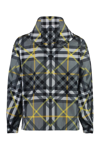 Shop Burberry Zippered Cotton Jacket In Grey