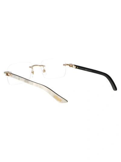 Shop Cartier Optical In 002 Gold White Transparent