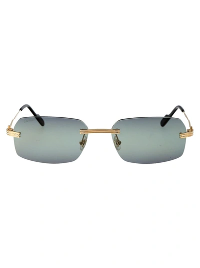 Shop Cartier Sunglasses In 006 Gold Gold Violet