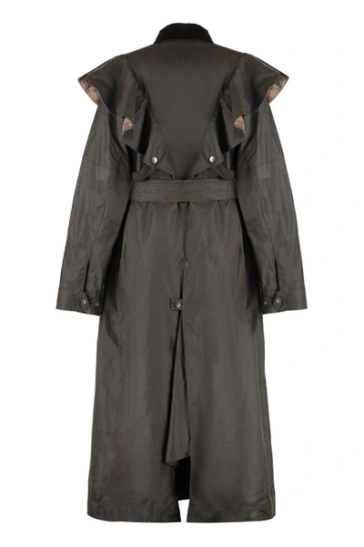 Shop Chloé Barbour X  - Waxed Cotton Dani Trench Coat In Brown