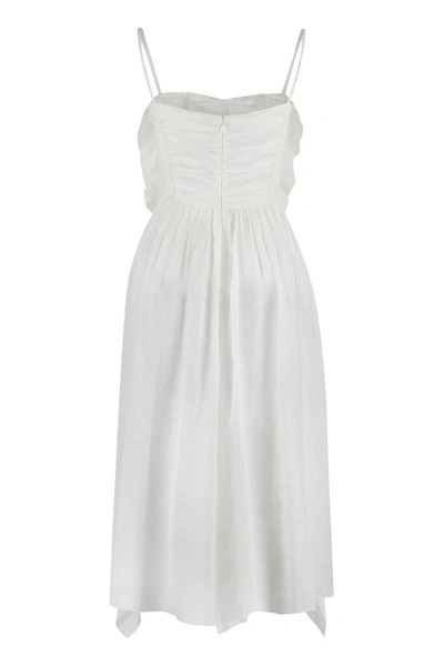 Shop Chloé Ramie Dress In White