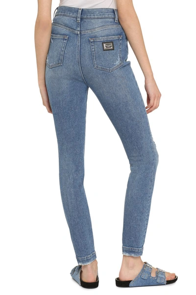 Shop Dolce & Gabbana Grace High-rise Skinny-fit Jeans In Denim