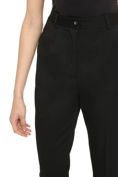 Shop Dolce & Gabbana High-rise Trousers In Black