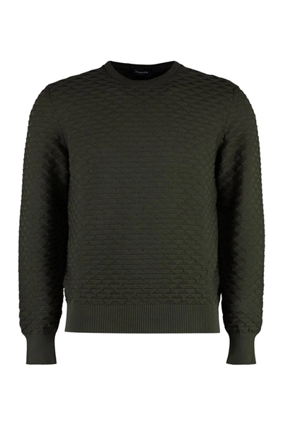 Shop Drumohr Cotton Long Sleeve Sweater In Green