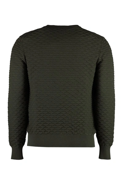 Shop Drumohr Cotton Long Sleeve Sweater In Green