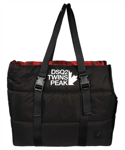 Shop Dsquared2 Poldo X D2 - Toronto Padded Carrier For Dogs In Black