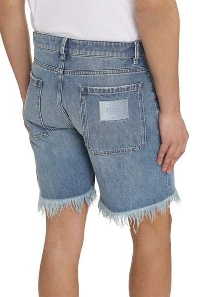 Shop Fendi Denim Shorts