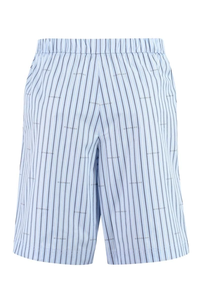 Givenchy Elasticated Cotton Shorts In Blue