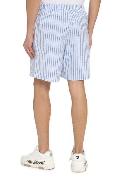 Givenchy Elasticated Cotton Shorts In Blue
