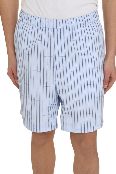 Givenchy Elasticated Cotton Shorts In Blue